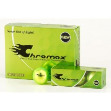 Personalised or Plain Chromax DISTANCE Metallic Golf Balls - 12 Ball Pack